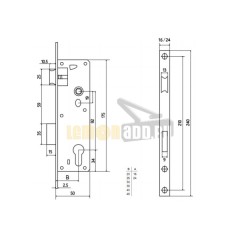 Замок dormakaba серия 920а для профильных дверей